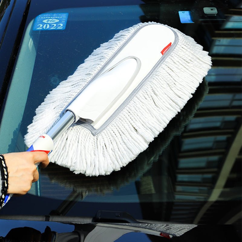 車用 ホコリ取り カーモップ 伸縮可能 72cm 収納ボックス付き 軽量・コンパクト - iCarCompanion