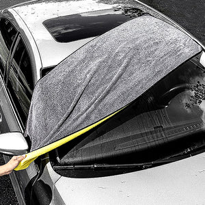 洗車タオル 拭き取り 大判 160cm*60cm 厚手 ツイストパイル 優れた吸水性 コーラルフリース - iCarCompanion