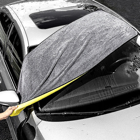 洗車タオル 拭き取り 大判 160cm*60cm 厚手 ツイストパイル 優れた吸水性 コーラルフリース - iCarCompanion