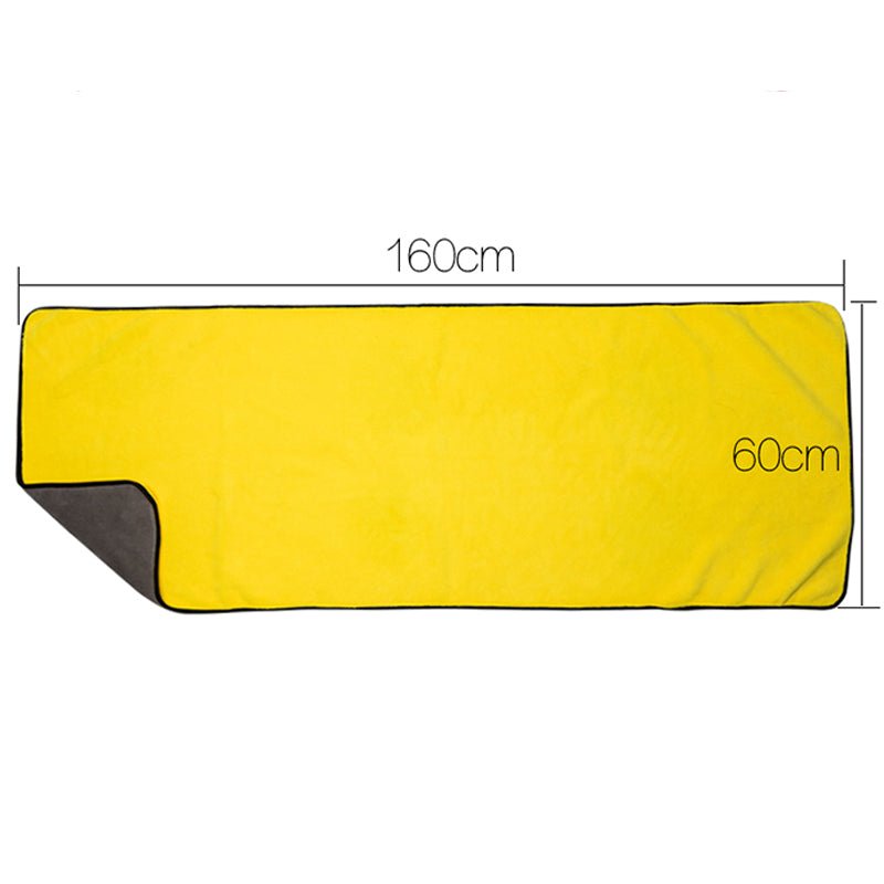 洗車タオル 拭き取り 大判 160cm*60cm 厚手 ツイストパイル 優れた吸水性 コーラルフリース - iCarCompanion