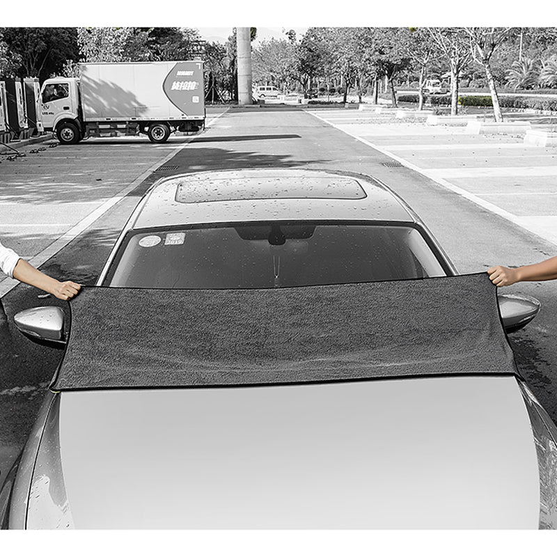 洗車タオル 拭き取り 大判 160cm*60cm 厚手 ツイストパイル 優れた吸水性 コーラルフリース - iCarCompanion