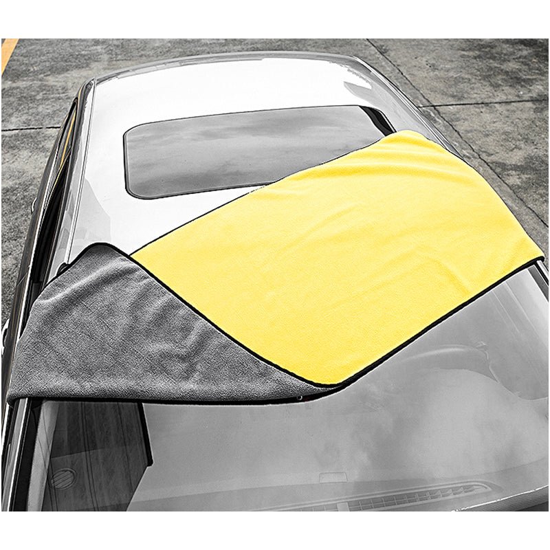 洗車タオル 拭き取り 大判 160cm*60cm 厚手 ツイストパイル 優れた吸水性 コーラルフリース - iCarCompanion