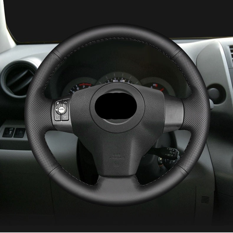 TOYOTA トヨタ RAV４ハンドルカバー  牛革 編み込み式 グリップ感抜群 柔らかい 専用ハンドルカバー | iCarCompanion