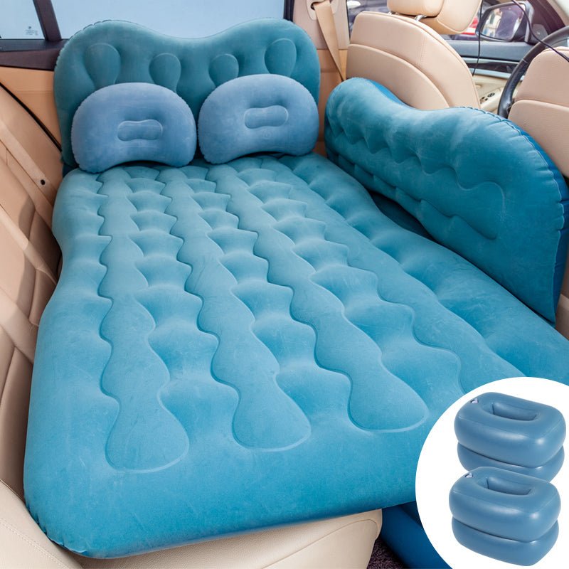 車中泊ベッド 電動ポンプ付属 カー用品 キャンプ用品 エアーベッド SUV車 普通車適用 - iCarCompanion