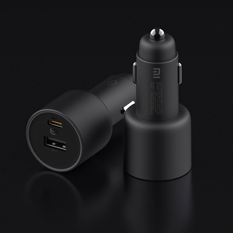 XIAOMI 36W 12V・24V カーチャージャー 急速充電 QC3.0 LEDライト コンパクト 車載充電器