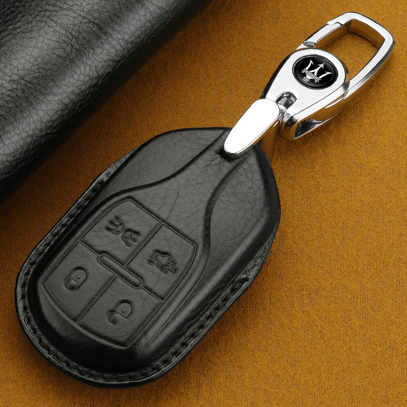 Maserati スマートキー ケース キー カバー 高級 レザー マセラティ キーケース 汚れ 滑り 傷 防止 ブラックの商品画像 4