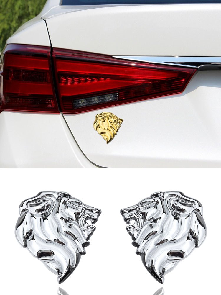 車 金属 ライオン ロゴ 装飾ステッカー - iCarCompanion