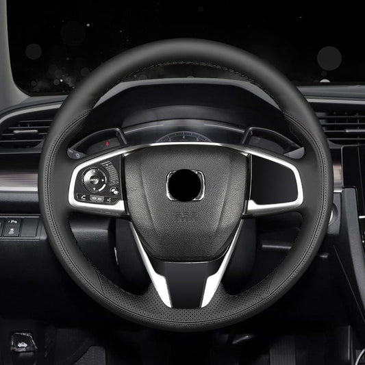 HONDA ホンダ 本革  編み込み式 ハンドルカバー グリップ感抜群 手触りよし スポーツ風 専用ハンドルカバー | iCarCompanion