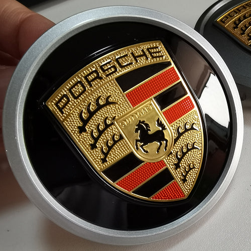PORSCHE車向け ホイールセンター用エンブレム 4個セット 115×21mm 5色の商品画像 2