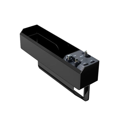 車用収納ボックス 隙間収納 スマホ充電 多機能 実用 便利 シートポケット ギャップ収納 - iCarCompanion