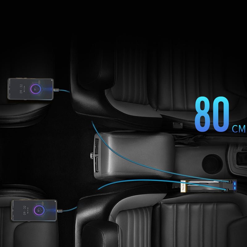 車用収納ボックス 隙間収納 スマホ充電 多機能 実用 便利 シートポケット ギャップ収納 - iCarCompanion