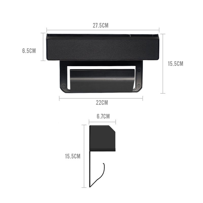 車用収納ボックス 隙間収納 スマホ充電 多機能 実用 便利 シートポケット ギャップ収納 - iCarCompanion