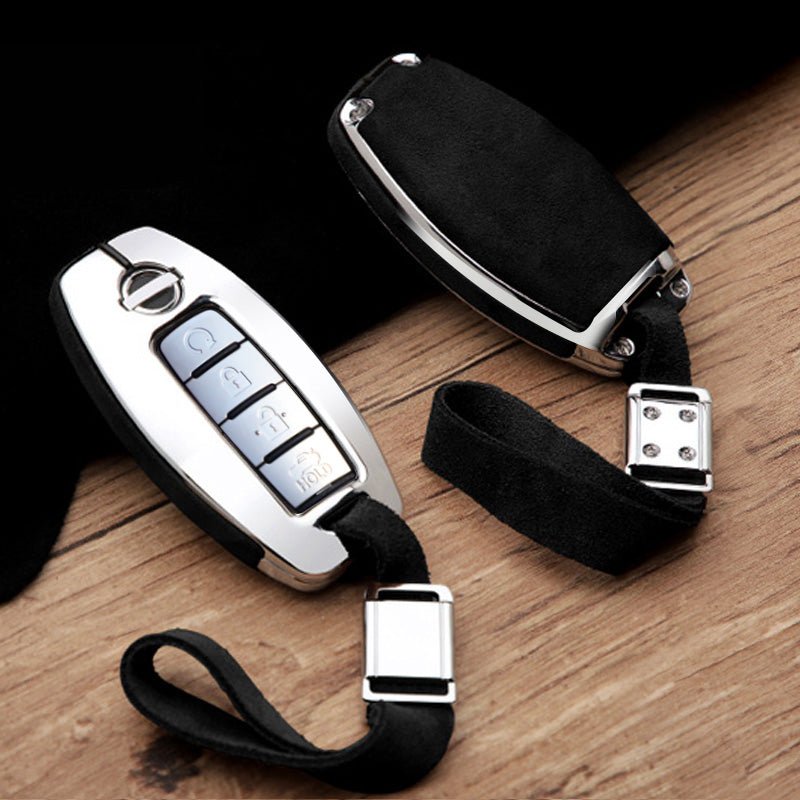 日産 高級感 本革 スマート キーケース キーカバー 高級 キーホルダー Nissan - iCarCompanion