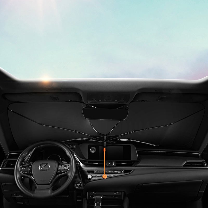 車用サンシェード 折り畳み式 傘型 UV・暑さ対策車用 フロントカバー 収納簡単 おすすめ 専用サンシェード | iCarCompanion