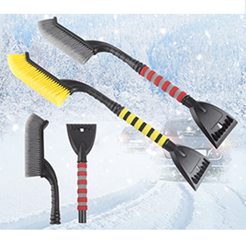 車用スノーブラシ スクレーパー 除雪 霜取り 雪落とし 収納ボックス付き 2in1 - iCarCompanion