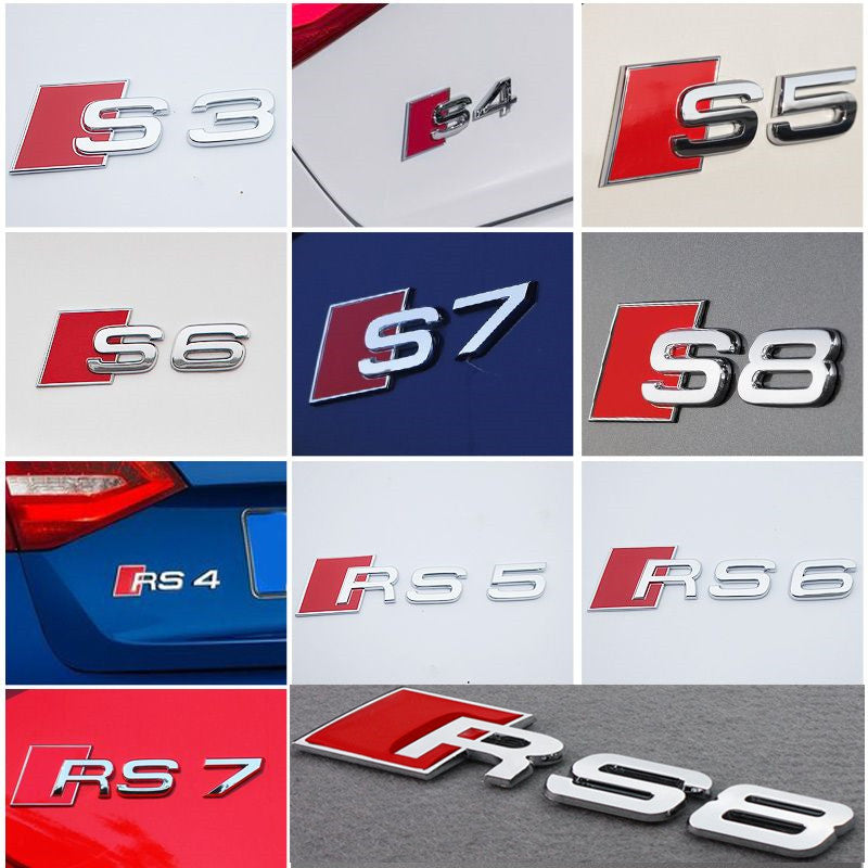 オリジナルアウディA3A4LA5A6LS3S4S5S6S7S8RS4RS6テールスタンダードリアカースタンダードトランクワードマーク