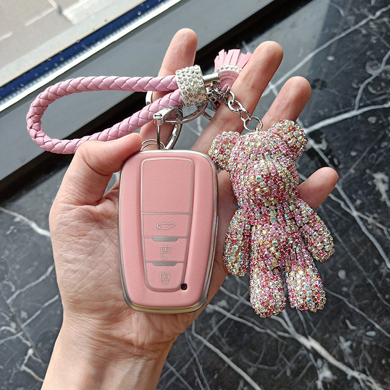 TOYOTA かわいい クマ クリスタル トヨタ キーケース 手触りいい 高級 傷防止の商品画像 4