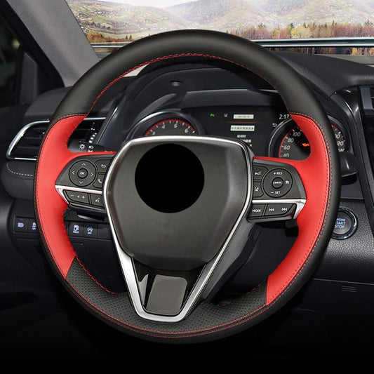 TOYOTA トヨタ 本革 編み込み式 ハンドルカバー フィット感抜群 手触れよし 専用ハンドルカバー | iCarCompanion