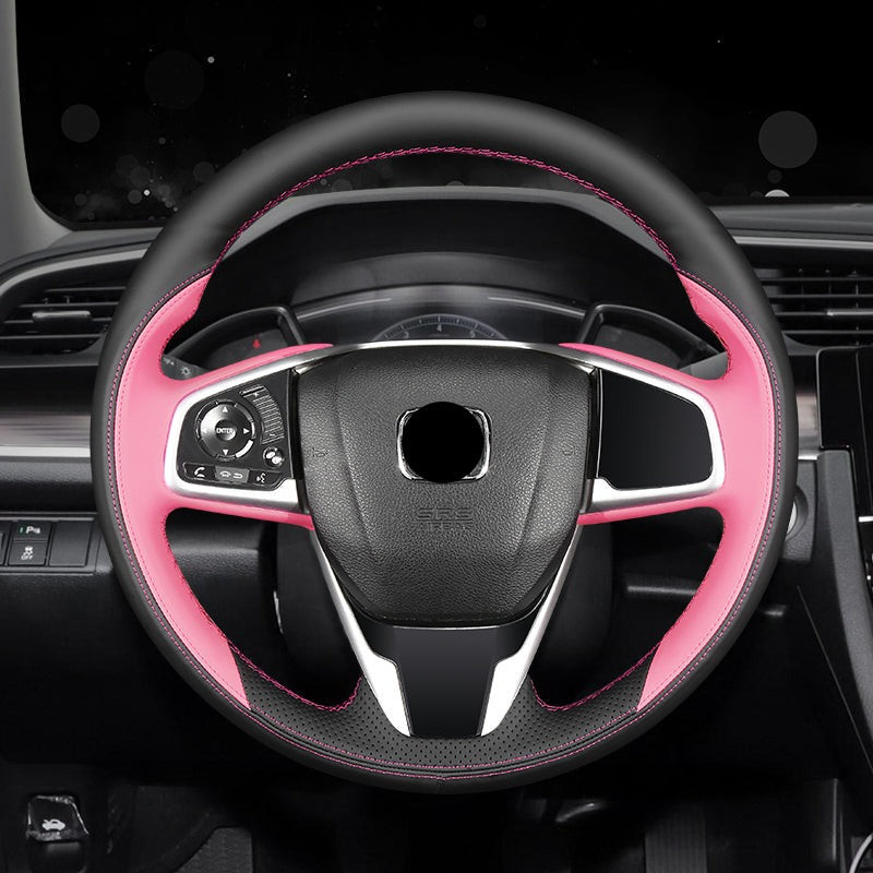 HONDA ホンダ 本革  編み込み式 ハンドルカバー グリップ感抜群 手触りよし スポーツ風 専用ハンドルカバー | iCarCompanion