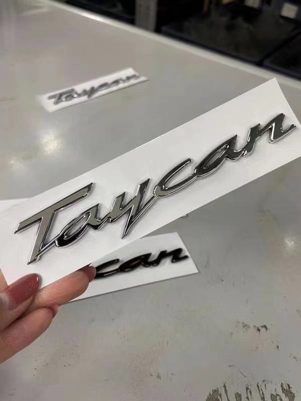ポルシェ taycan 純正 エンブレム サイド リア シルバー ブラック ボクスター 981 カレラ 911 997 パナメーラ 970 ケイマン カイエンの商品画像 4
