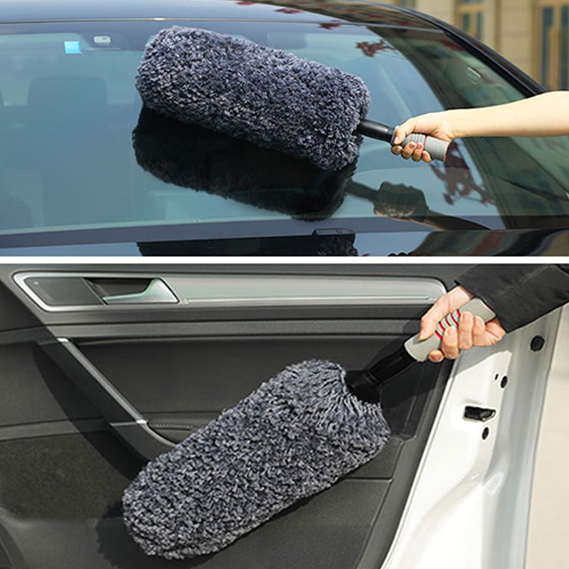 車用ブラシ ホコリ取り 伸縮型モップ マイクロファイバー 洗車道具 軽量・コンパクト - iCarCompanion