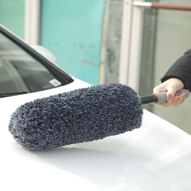 車用ブラシ ホコリ取り 伸縮型モップ マイクロファイバー 洗車道具 軽量・コンパクト - iCarCompanion