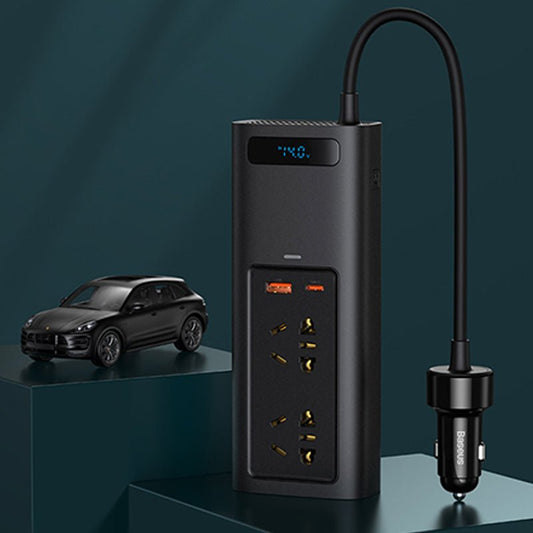 車載用インバーター パソコン対応 12V AC100V 150W 9重保護 ディスプレイ付き 静音タイプ | iCarCompanion