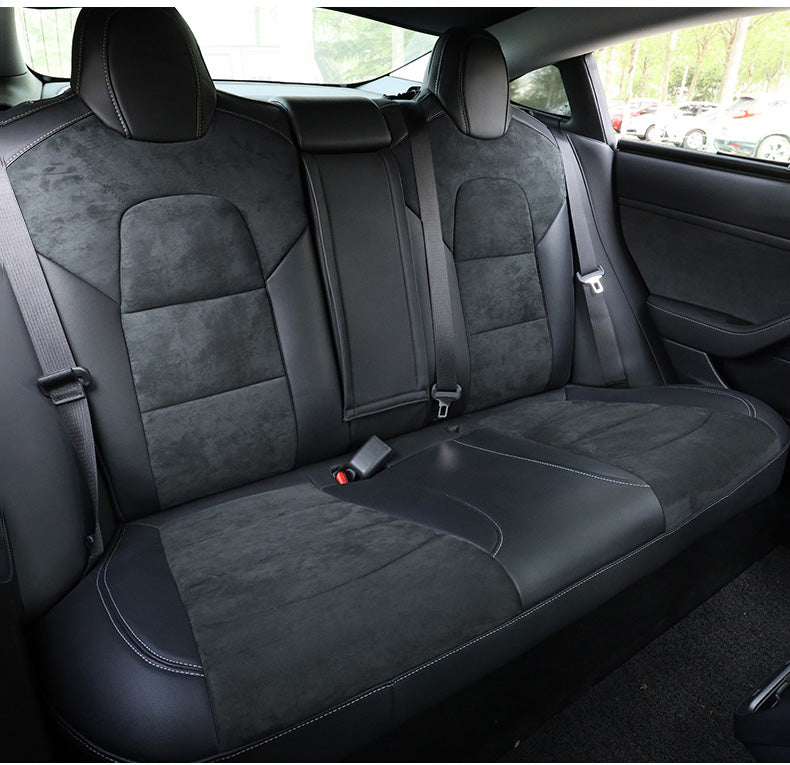 テスラ専用 車種専用設計 高級シートカバー JUSTFIT保証 スエードレザー おしゃれ 全席セット 専用シートカバー - 防水5層構造 | iCarCompanion