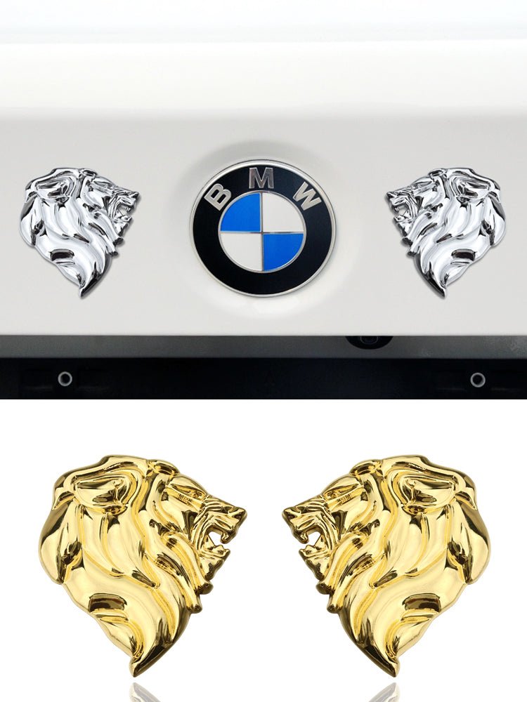 車 金属 ライオン ロゴ 装飾ステッカー - iCarCompanion