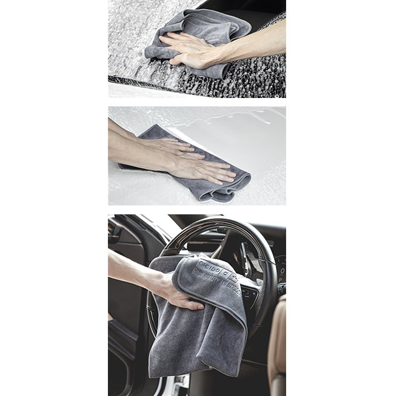 洗車用タオル マイクロファイバー 拭き取り 両面タイプ 吸水 速乾 2枚セット XS~ Lサイズ - iCarCompanion