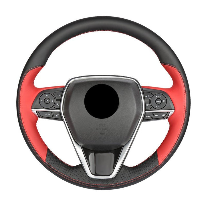 TOYOTA トヨタ 本革 編み込み式 ハンドルカバー フィット感抜群 手触れよし