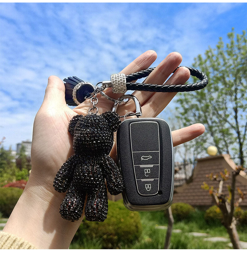 TOYOTA かわいい クマ クリスタル トヨタ キーケース 手触りいい 高級 傷防止の商品画像 5