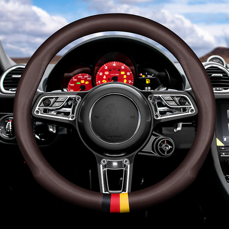 PORSCHE ポルシェ 高級品 ハンドルカバー 本革製 Cayenne /Macan /Panamera 38CM 専用ハンドルカバー | iCarCompanion