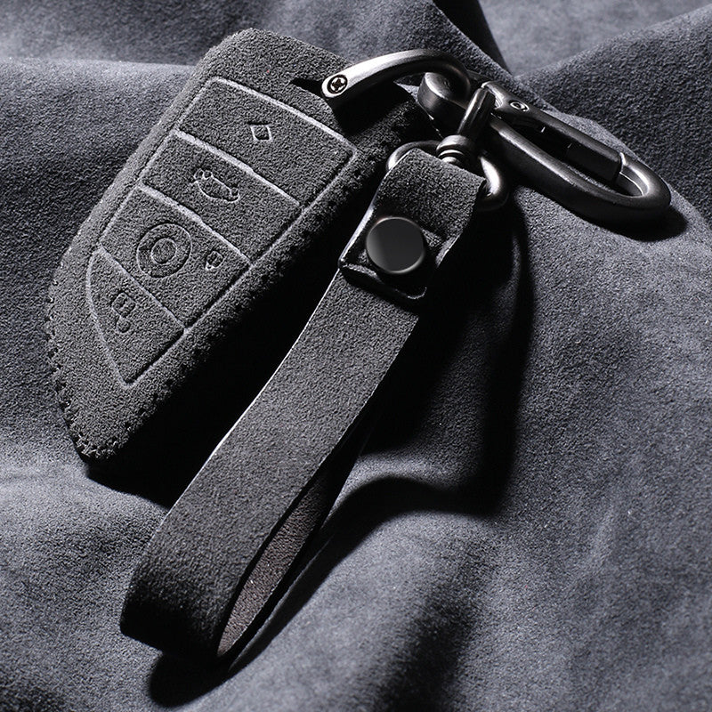 BMW車用 キーカバー キーホルダー Alcantara スエード素材  3シリーズ6シリーズ7シリーズX1 X2 X3 X5 X6 X7 手触れよい 高級感 高品質 柔らかい 耐摩耗性