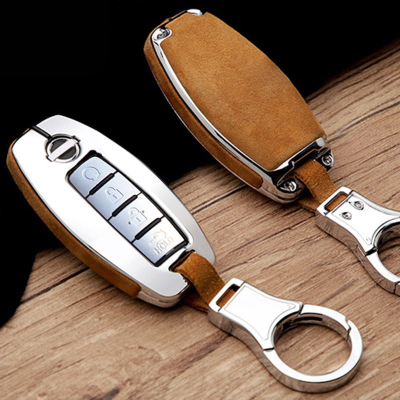 日産 高級感 本革 スマート キーケース キーカバー 高級 キーホルダー Nissan - iCarCompanion
