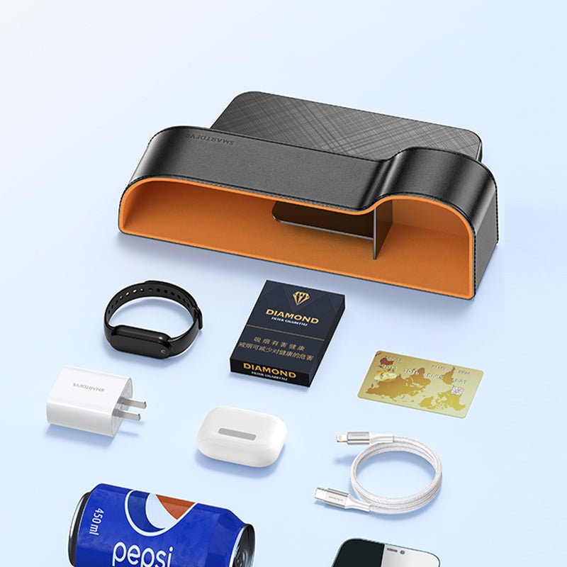 車用収納ボックス 多機能 実用 高級レザー Justfit 大容量 シートポケット ギャップ 隙間収納 - iCarCompanion