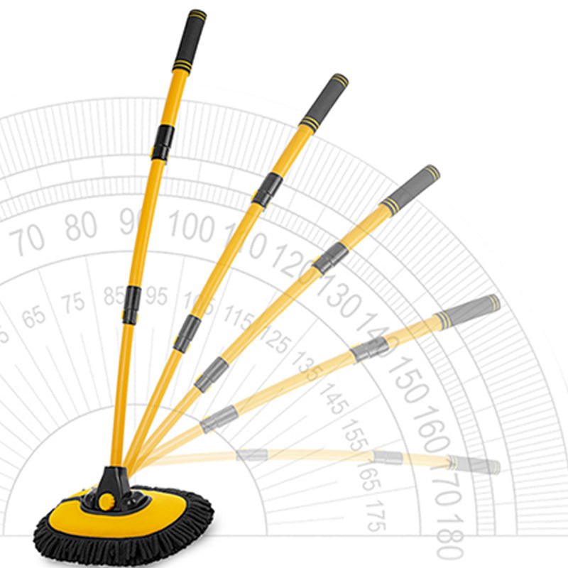 洗車モップ 伸縮式 3段階 50cm~102cm 車用ブラシ 高品質シェニール 柔らかい - iCarCompanion