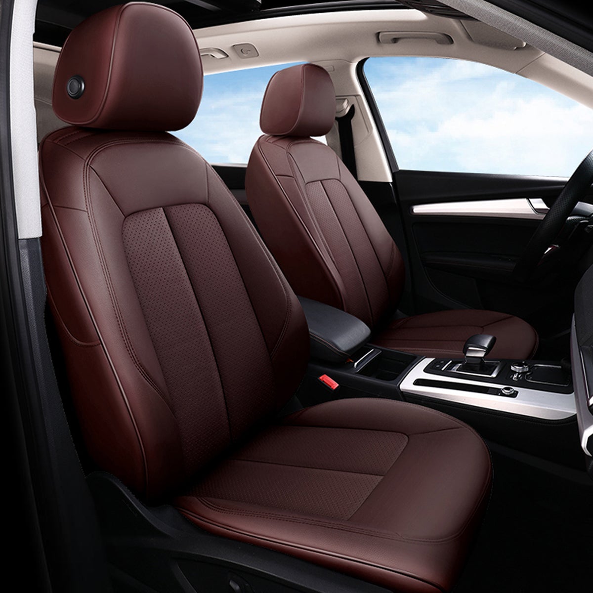 AUDIアウディ 車種専用設計 シートカバー JUSTFIT保証 13色 防水防汚 全席セット 専用シートカバー - 防水5層構造 | iCarCompanion