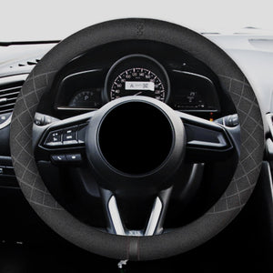 ハンドルカバー スエードレザー 高級感 四季汎用 滑り止め O型-D型 軽/普自動車 SUV 37~38CM 専用ハンドルカバー | iCarCompanion