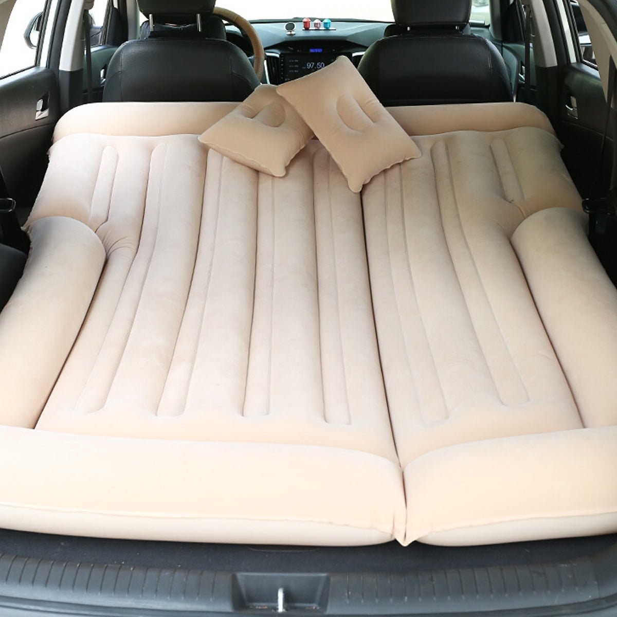 高級車中泊ベッド 枕付き 電動ポンプ付属  キャンプ用品  エアーベッド  普通車 SUV | iCarCompanion