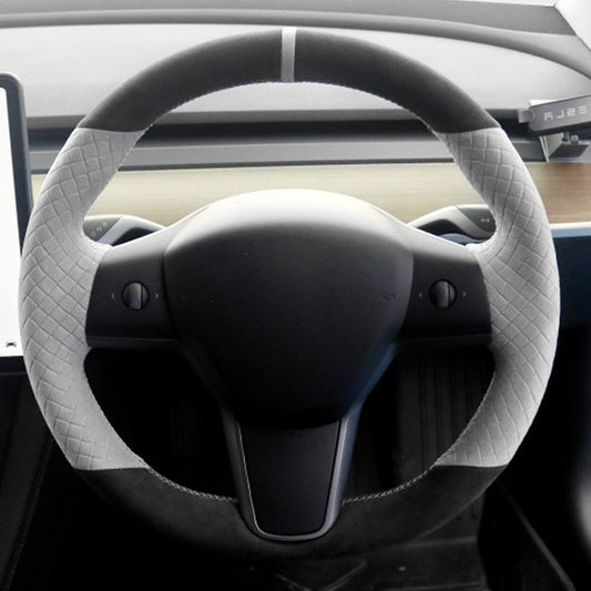 TESLAテスラModel3/Y/X/S アルカンターラ 高級ハンドルカバー  編み込み式 オーダーメイド 専用ハンドルカバー | iCarCompanion
