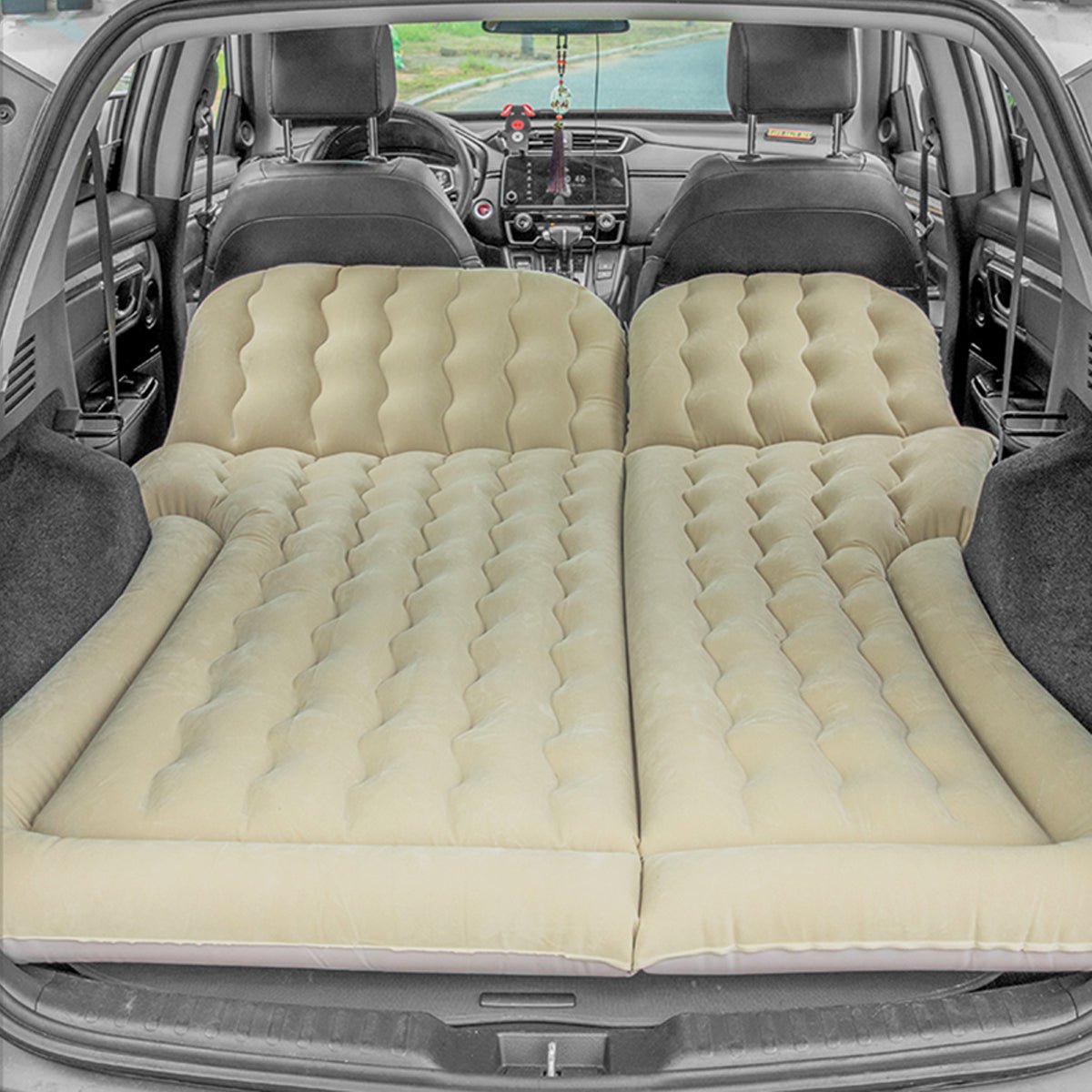 車中泊ベッド 電動ポンプ付属 カー用品 キャンプ用品 エアーベッド SUV車 普通車適用 - iCarCompanion