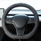 TESLAテスラ model3/Y/X/S アルカンターラスエード 高級ハンドルカバー D型  36CM 専用ハンドルカバー | iCarCompanion