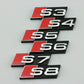 アウディカーステッカーS3S4 S5 S6 SQ3 SQ5 SQ7 RS3RS4修正セルラーネットワークカーロゴ