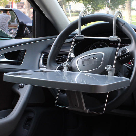 車載用テーブル テアリングホイール掛け カーデスク折りたたみ式 パソコン 食事 物置 | iCarCompanion