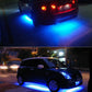 アンダーライト 車 RGB ロックライト 4個セット リモコン付き ボタンスイッチ付き 多機能 車外装飾 車のシャーシ装飾用 防水 おしゃれ