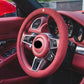 PORSCHE ポルシェ 高級品 ハンドルカバー スエード製 金属ロゴ Cayenne /Macan /Panamera 37~38CM 専用ハンドルカバー | iCarCompanion