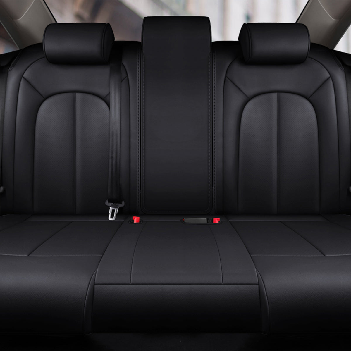 アウディ A3専用 高級シートカバー JUSTFIT保証 防水レザー カスタムロゴ 全席セット 専用シートカバー - 防水5層構造 | iCarCompanion