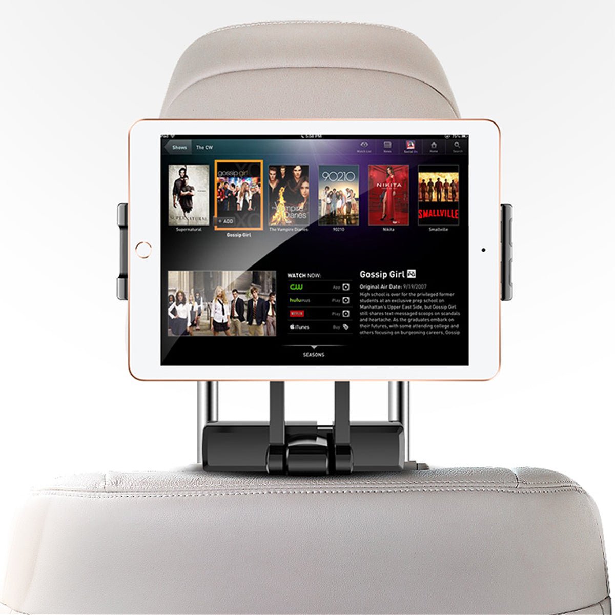 車載ホルダー 伸縮アームスタンド 角度調整 タブレットホルダー スマホ 折り畳み ipad - iCarCompanion