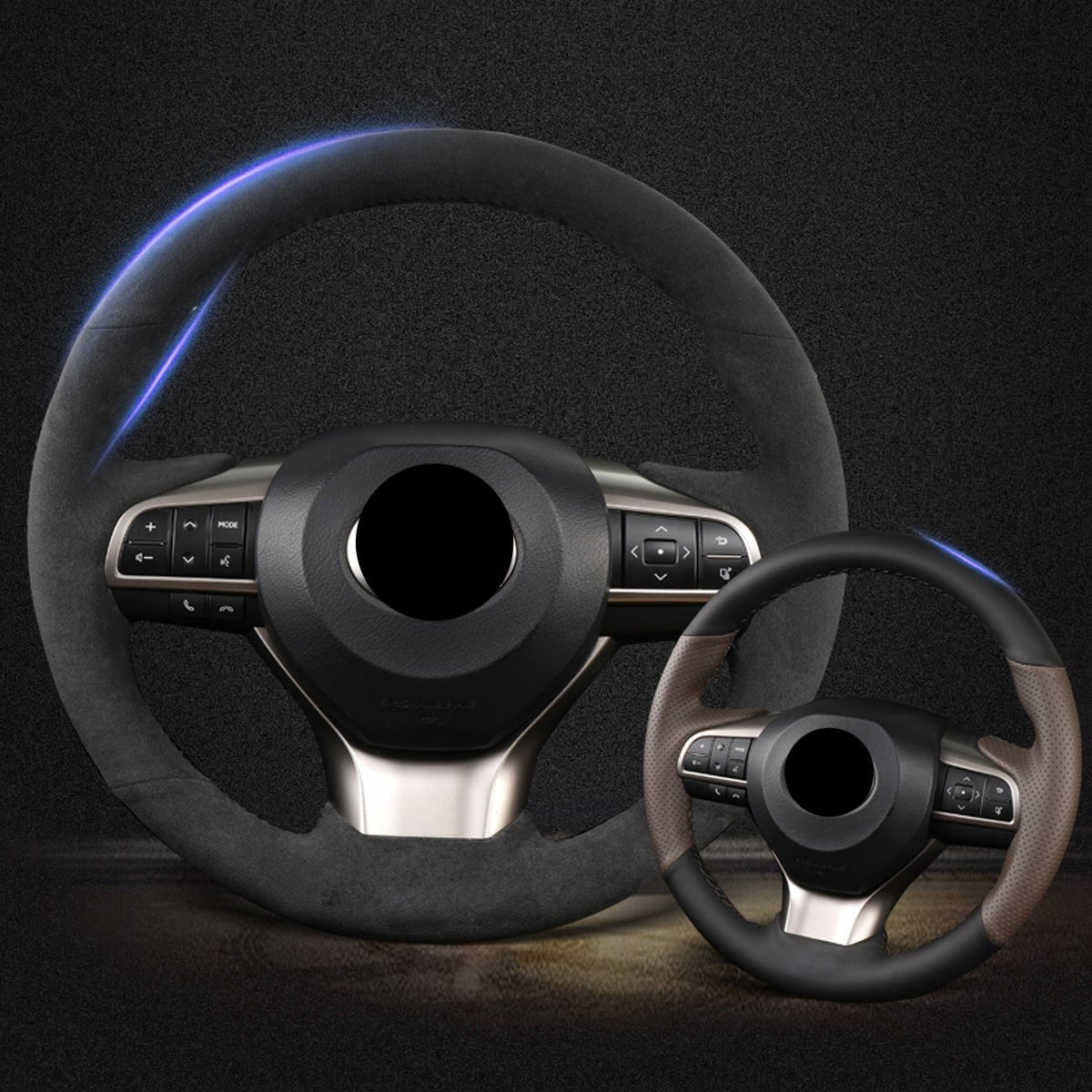 LEXUS レクサス Alcantara 本革 スエード ハンドルカバー 編み込み式 オーダーメイド 専用ハンドルカバー | iCarCompanion